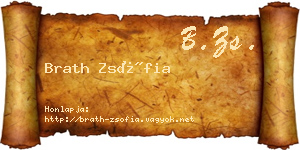 Brath Zsófia névjegykártya